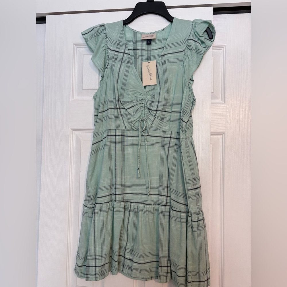 Universal Thread Mint Plaid Mini Dress